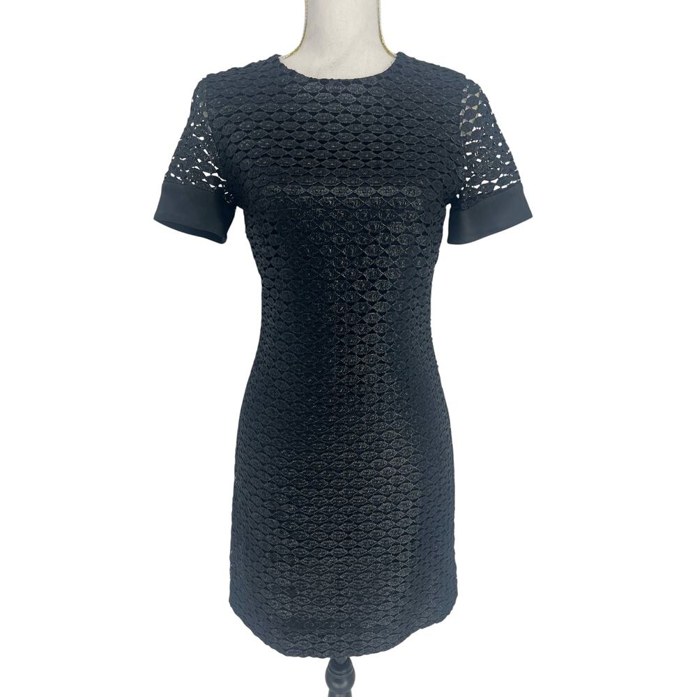 Diane von Furstenberg Cindy Lace Sleeve Textured Mini Dress 4 - Picture 6 of 16